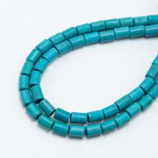 6x4mm Blue Dyed Howlite Tube