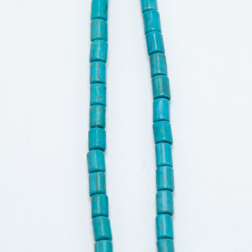 6x4mm Blue Dyed Howlite Tube