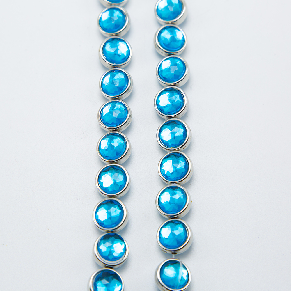 13mm Blue Disc Beads Acrylic Beads