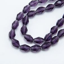 10x8mm Purple Faceted Oval Beads