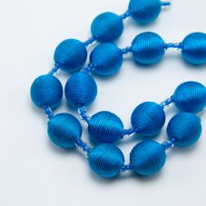 17mm Round Acrylic Beads with Blue Cord Acrylic Beadss