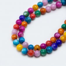 6mm Multi Color Shell Bead