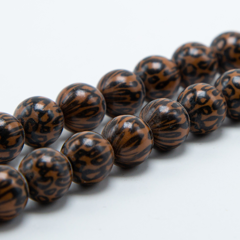 12mm Acrylic Round Beads Leopard Bead