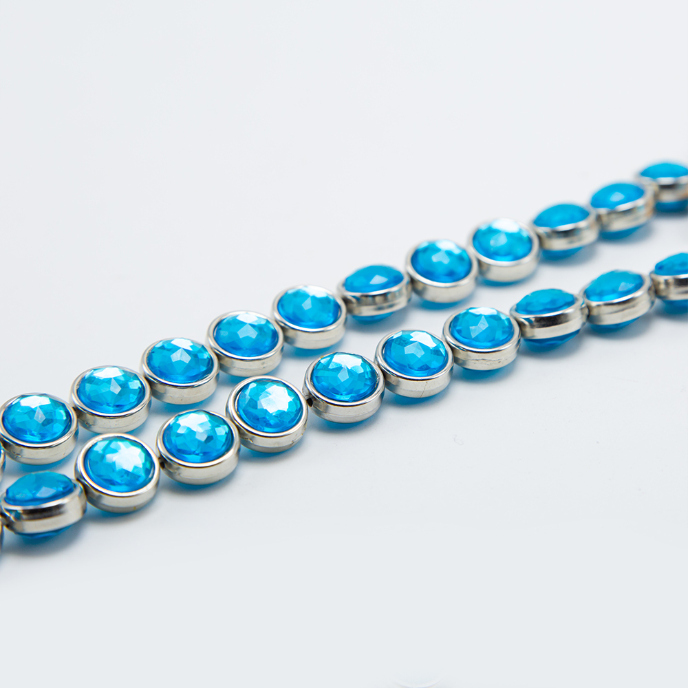 13mm Blue Disc Beads Acrylic Bead