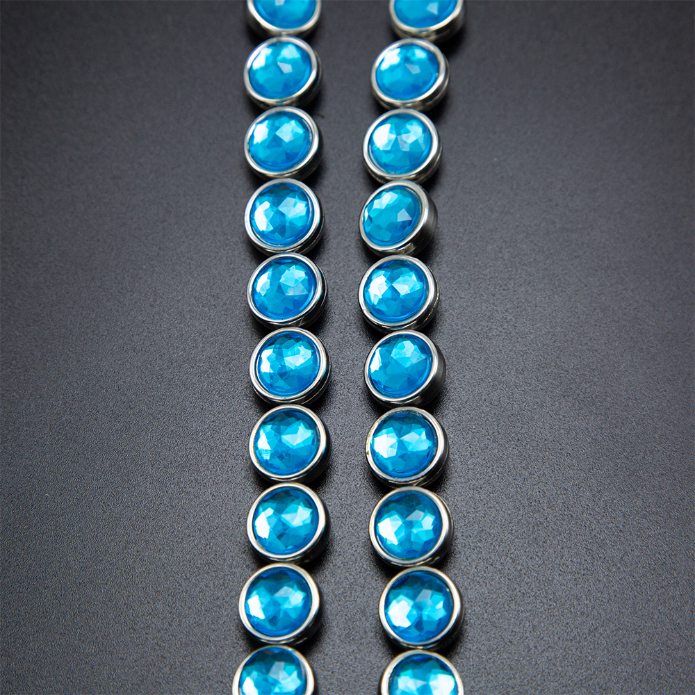 13mm Blue Disc Beads Acrylic Bead