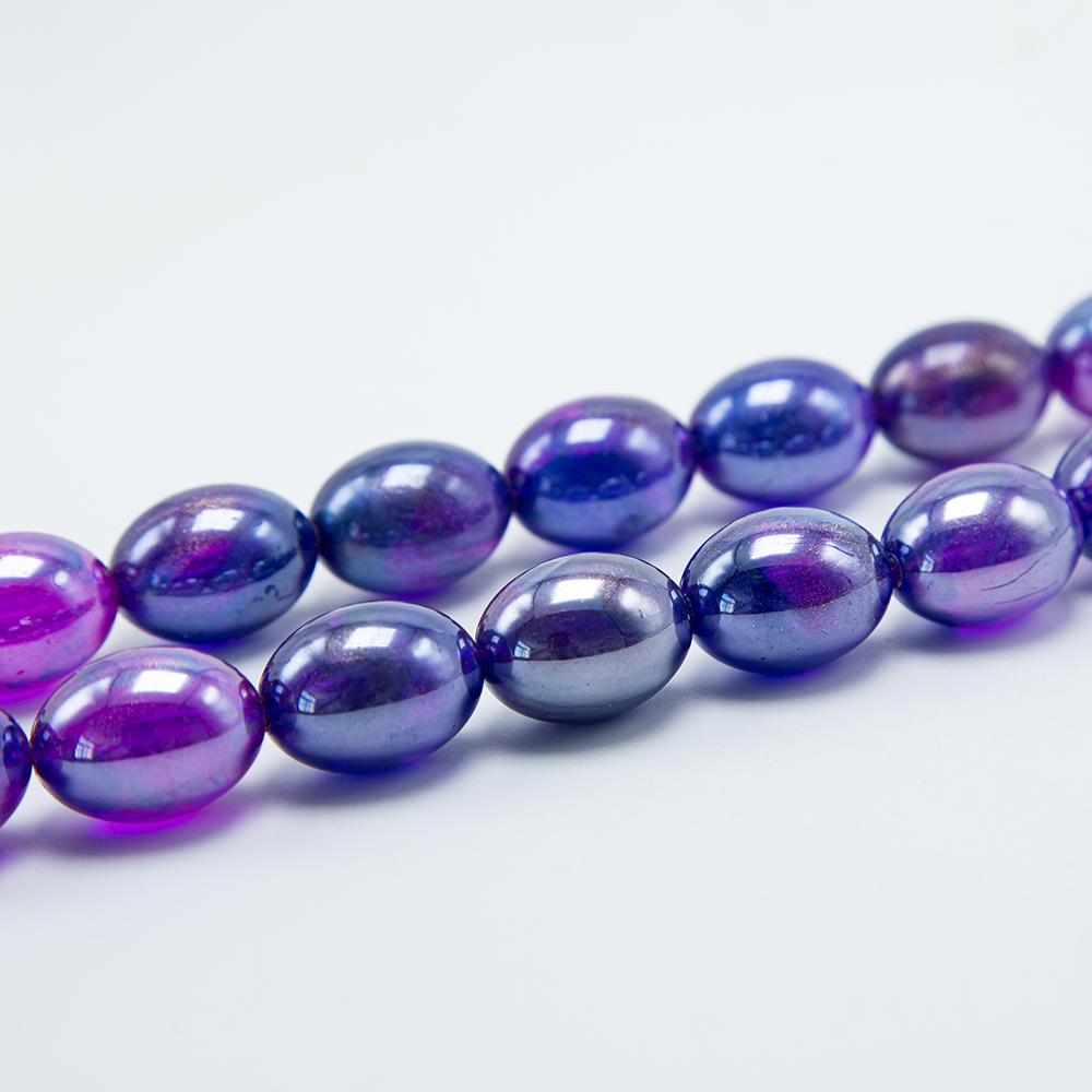 23x17mm Purple Acrylic Oval Bead