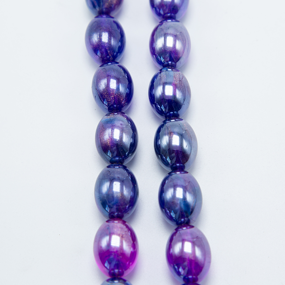 23x17mm Purple Acrylic Oval Bead