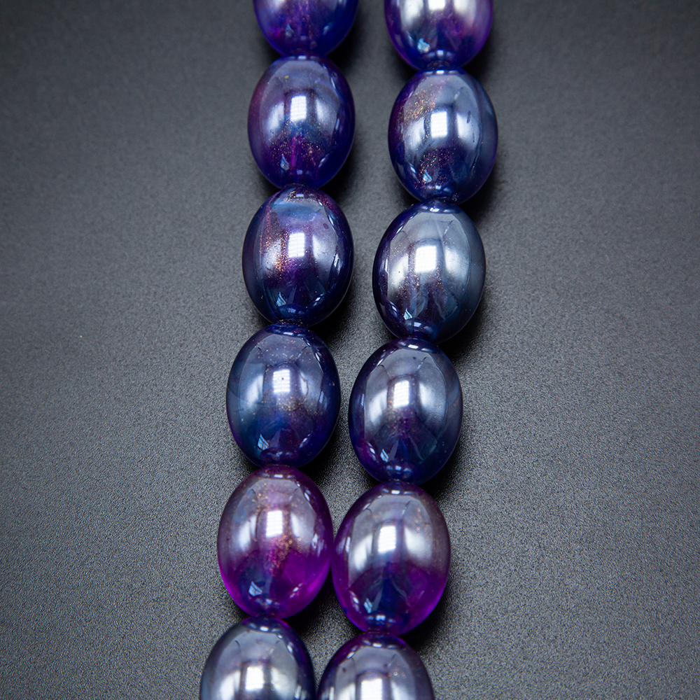 23x17mm Purple Acrylic Oval Beads