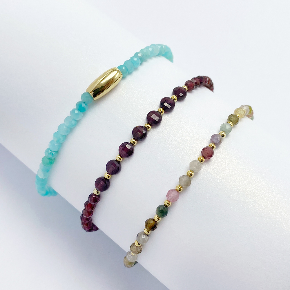 3mm Colorful Tourmaline Bracelets
