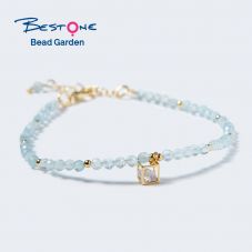 Bestone  3mm Aquamarine Bracelet