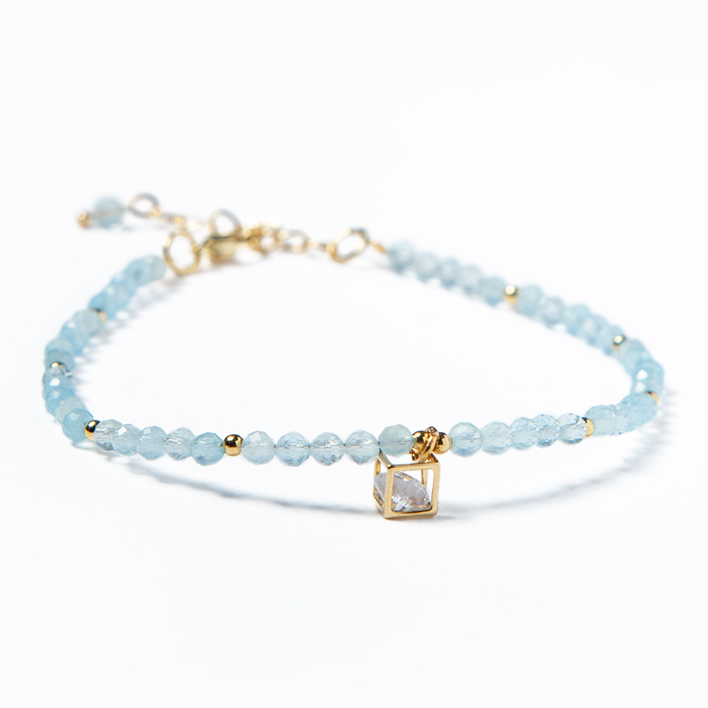 3mm Aquamarine Bracelet