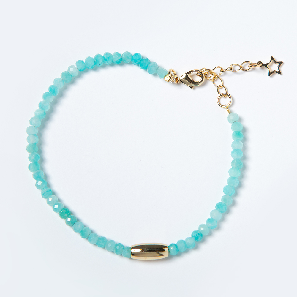 Bestone 3x4mm Amazonite Bracelet