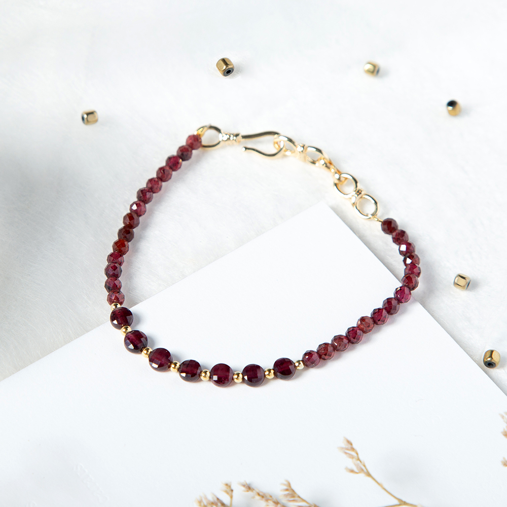 3.5mm Garnet Bracelet