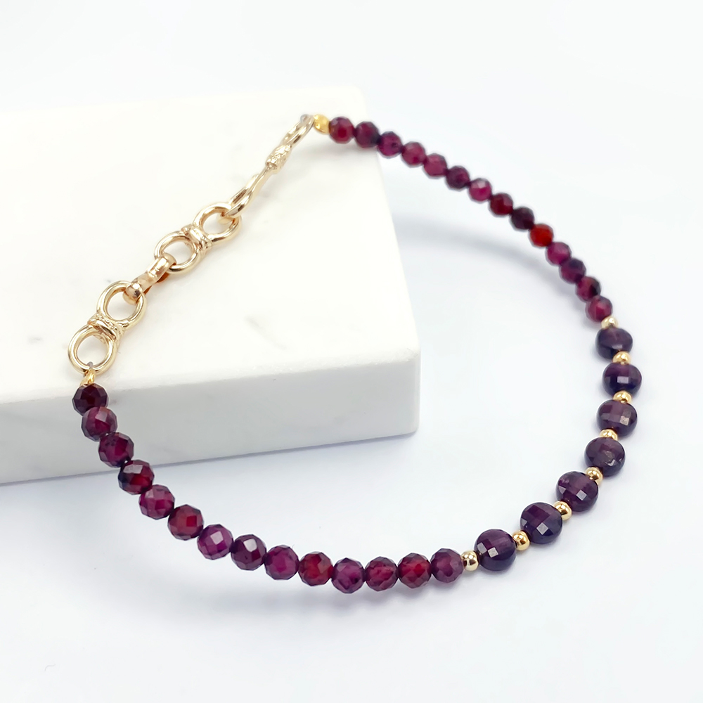 3.5mm Garnet Bracelet