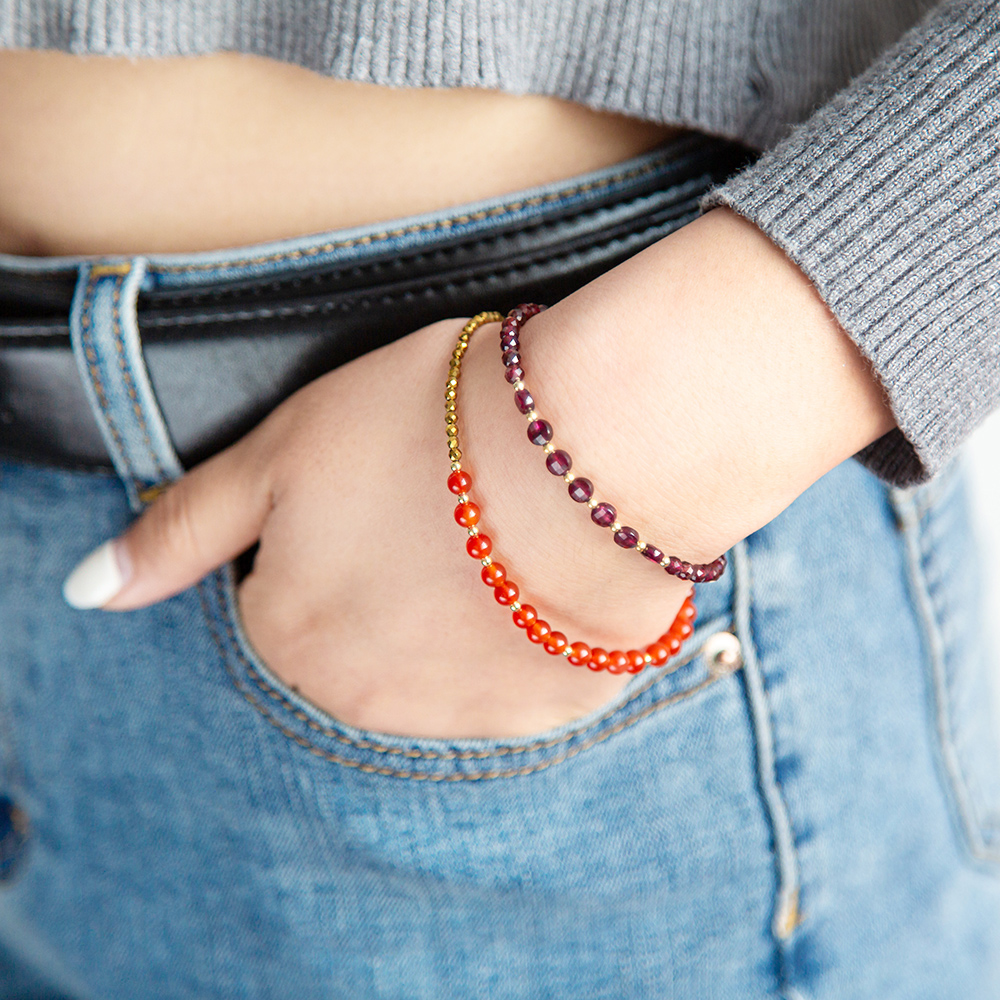 3.5mm Garnet Bracelet