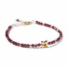 Bestone. 3.5mm Garnet Bracelet for Women and Girls