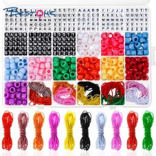Bestone 2021 New Design Fashion Round  Multicolor Acrylic Plastic Beads Kits for Jewelry Making