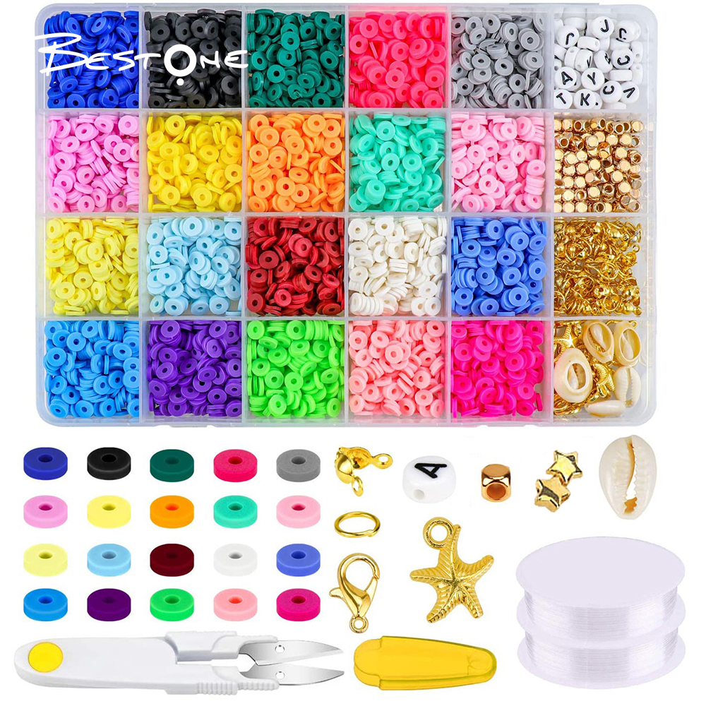 Bestone Hot-selling Cute  Multicolor Polymer Clay Beads Set for Jewelry Making