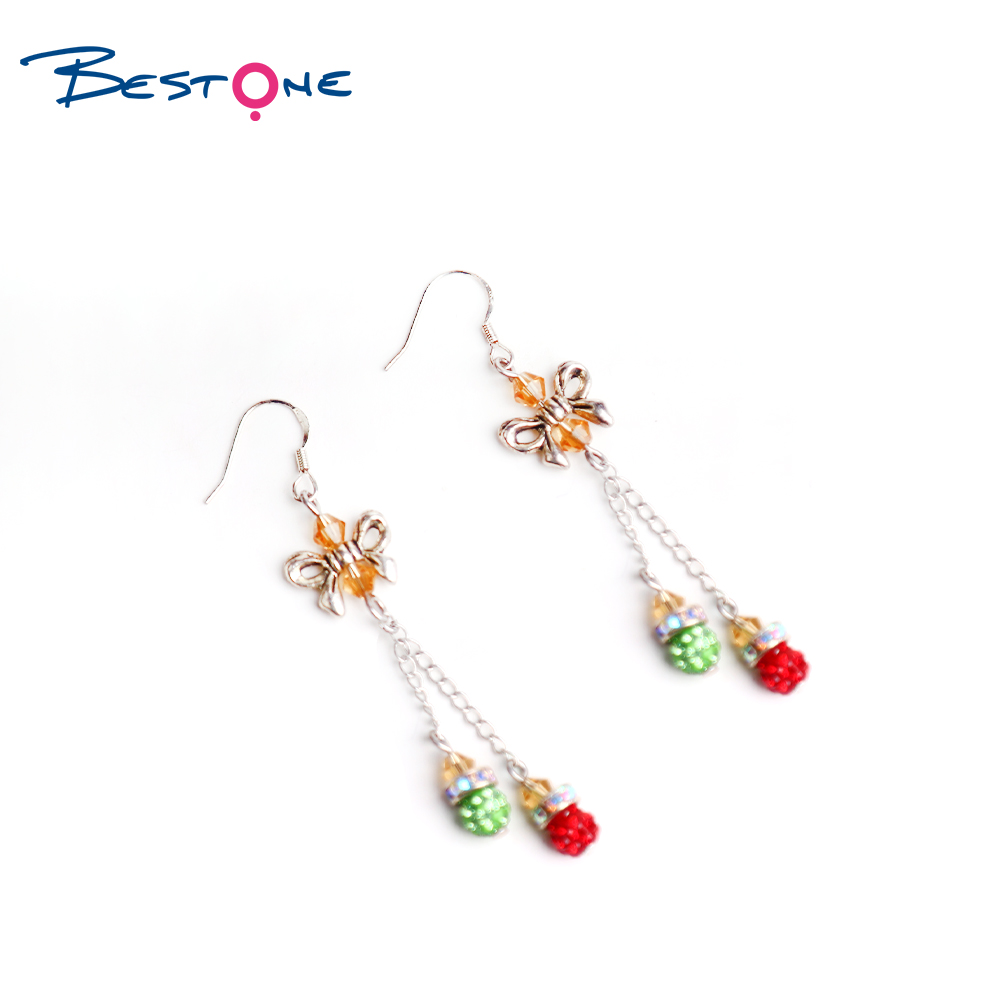 Christmas Acrylic bow Earrings