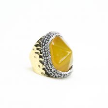 Yellow Agate Ring