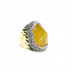 Yellow Agate Ring