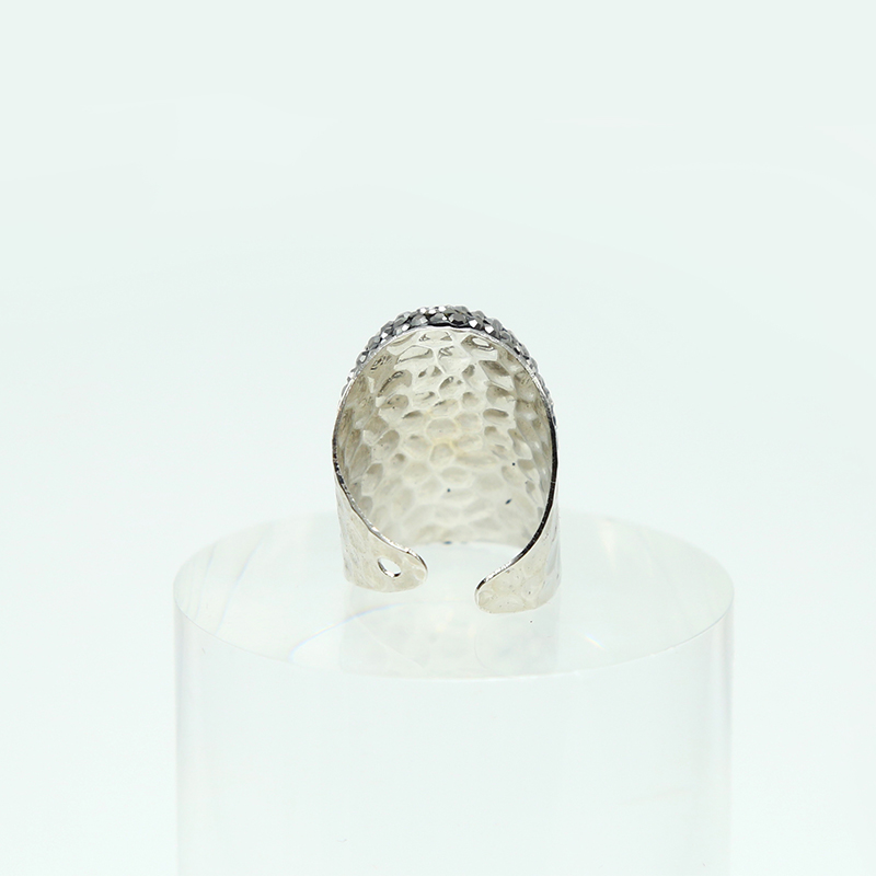 Abalone Shell Ring Imitation Rhodium