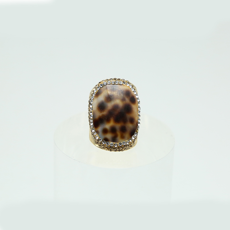 Tiger Cowrie Shell Ring