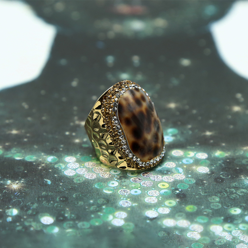 Tiger Cowrie Shell Ring