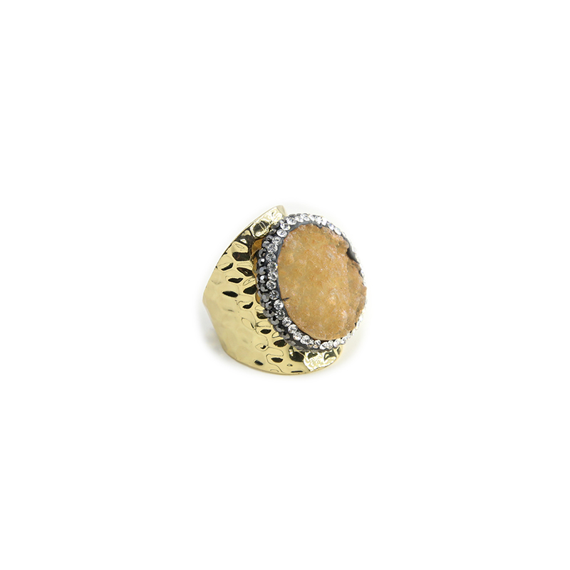 Gemstone Handmade Agate Druzy Ring