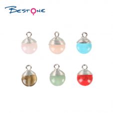 Round Teardrop Shape Pendant Charm for Bracelet