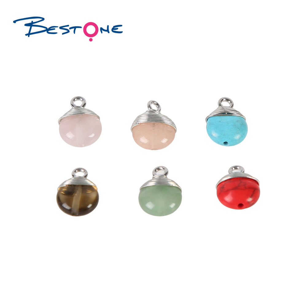 Round Teardrop Shape Pendant Charm for Bracelet