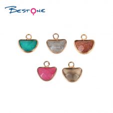 Half Round Shape Pendant Charm for Bracelet