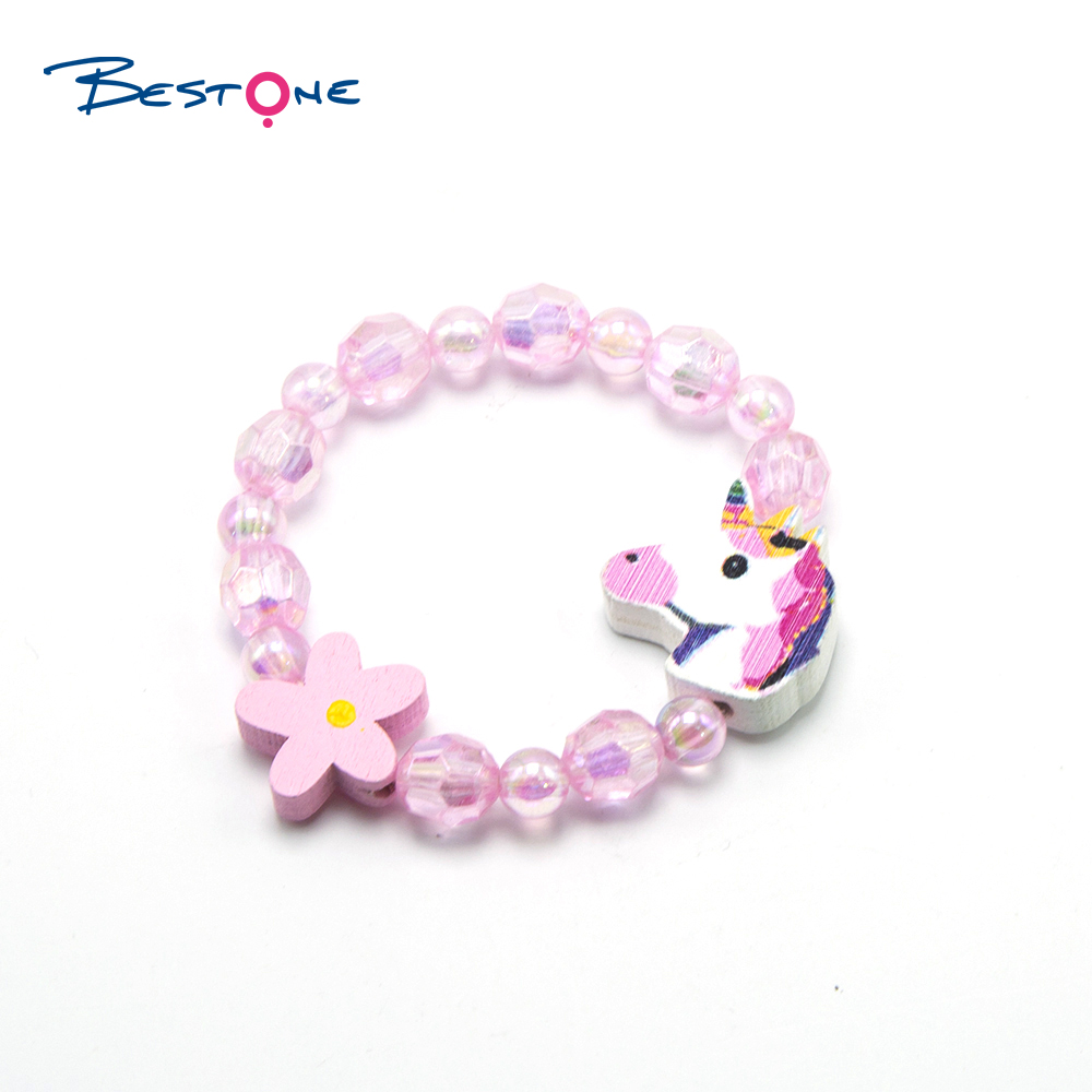 Girls Unicorns Wood Bracelets Set