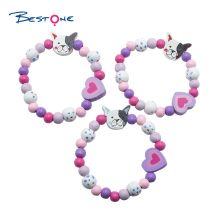 Girls Doggy Wood Bracelets Set