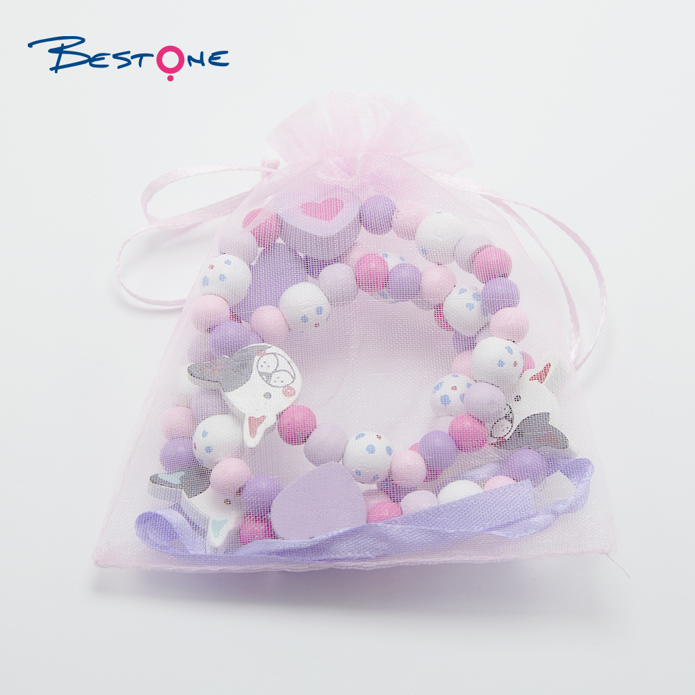 Girls Doggy Wood Bracelets Set