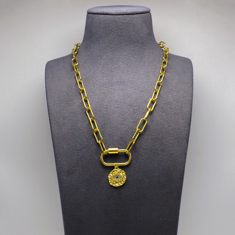 Carabiner Gold Chain Necklace
