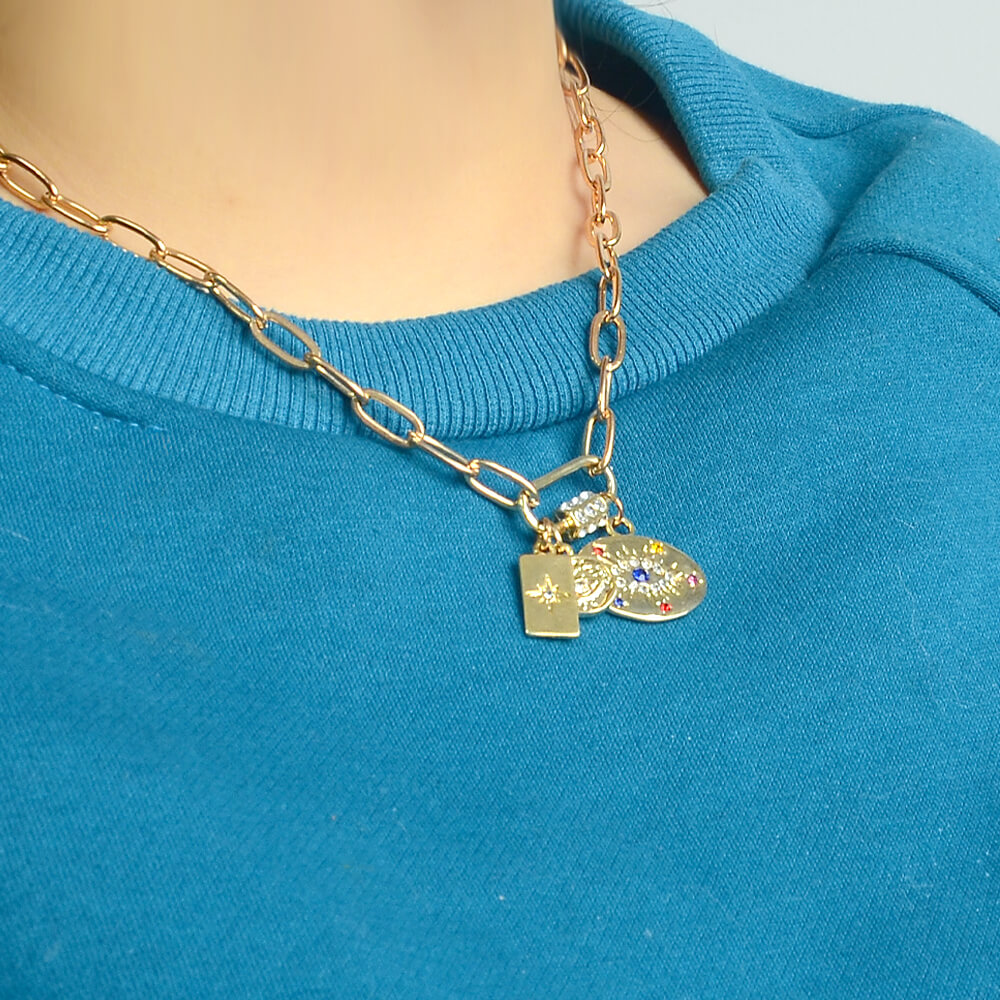 Paperclip Gold Chain Necklace