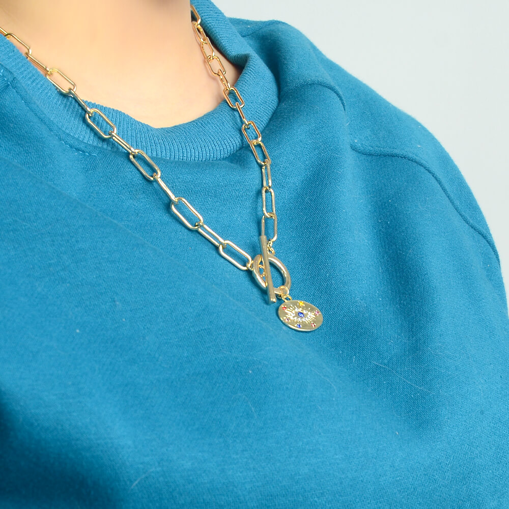 Paperclip Gold Chain Necklace