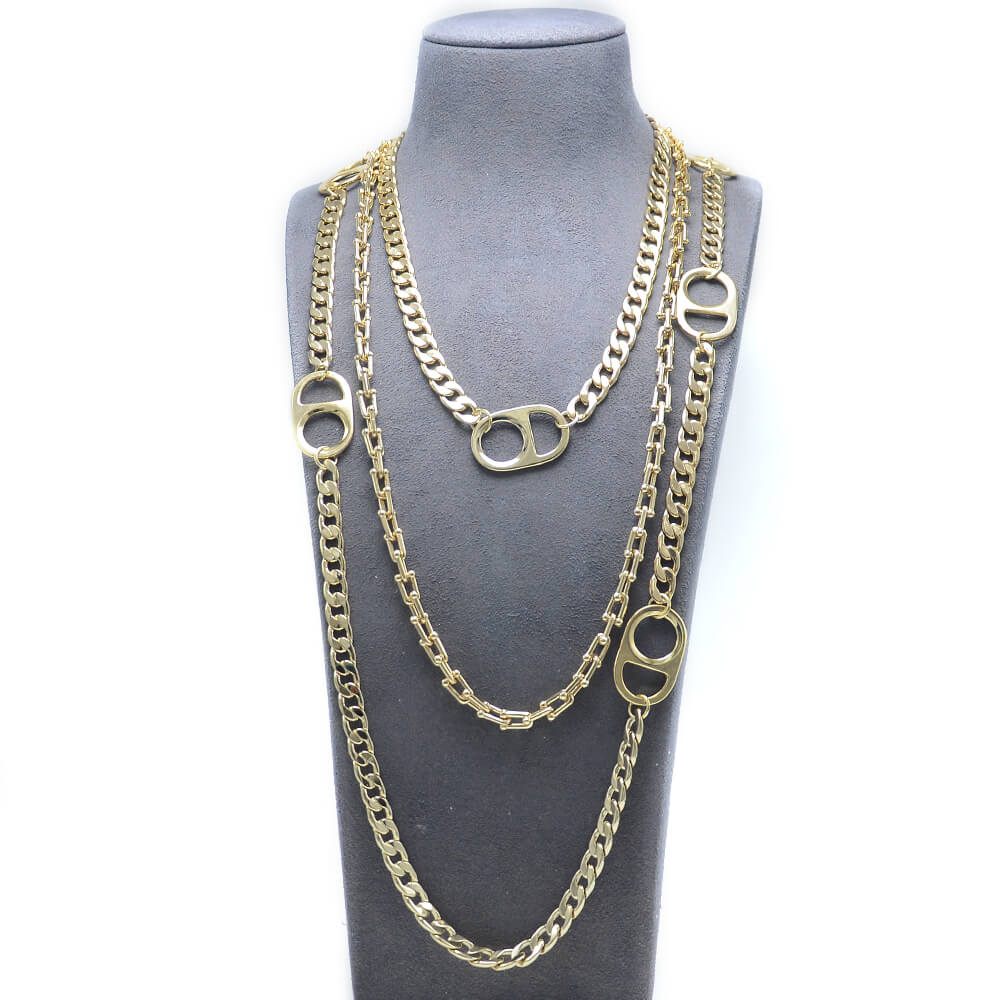 3 Layer Gold Chain Necklace