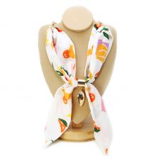 Unique Scarf Necklace Printed Fabric Adjustable Necktie