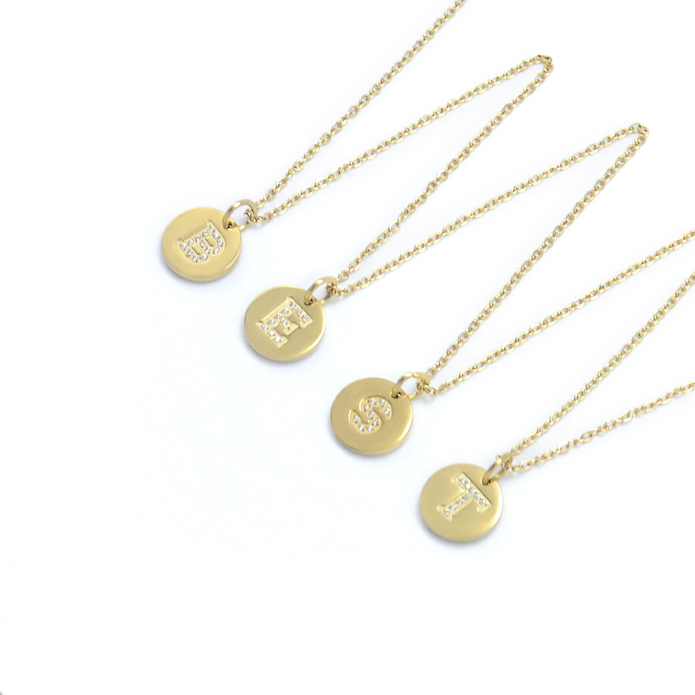 Stainless Steel with Real Gold Plated Chain Necklace