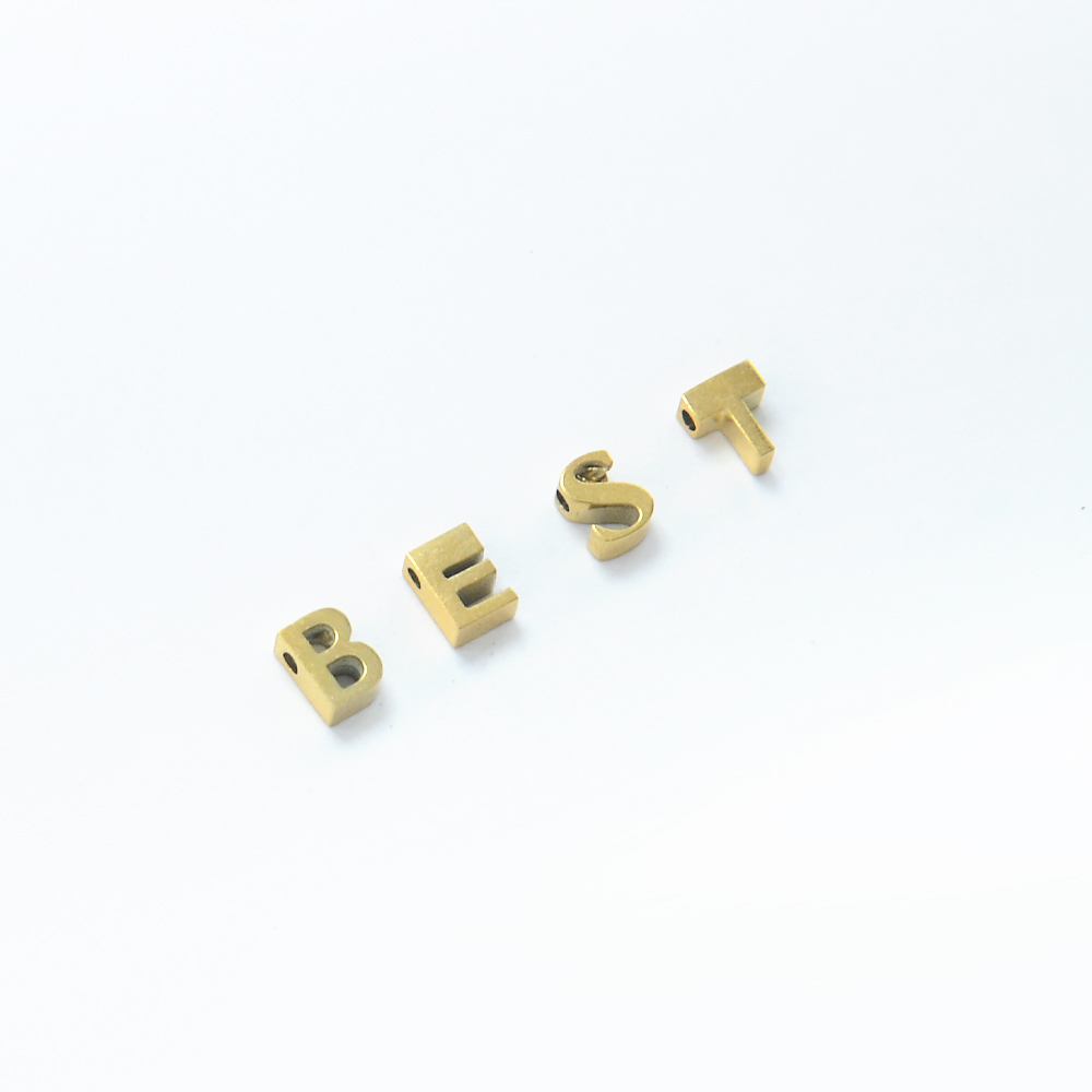 Real Gold Plated Stainless Steel Initial Letter Pendant