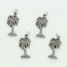 Palm Tree Antique Silver Charm