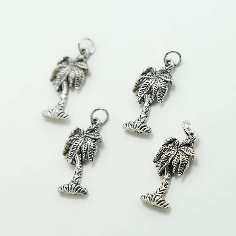 Palm Tree Antique Silver Charm