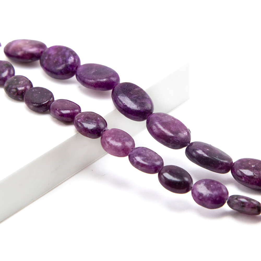 lepidolite Oval Beads