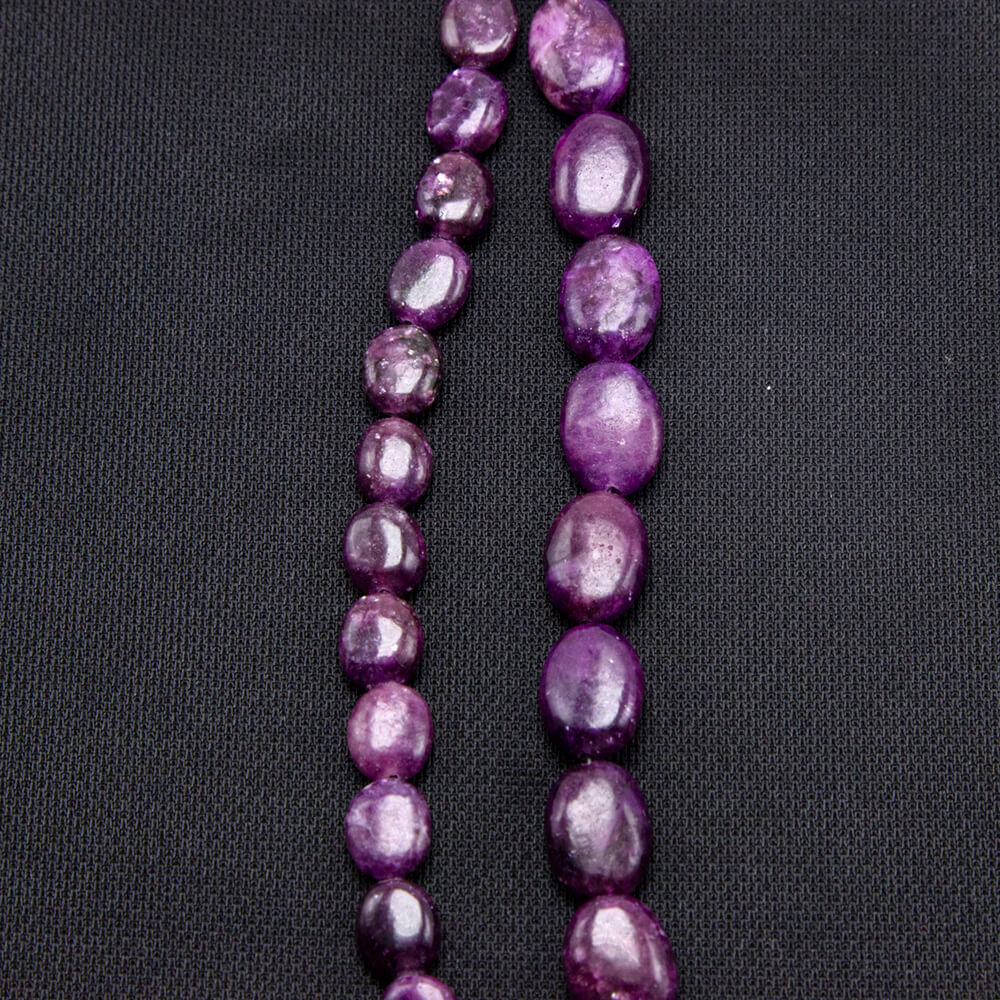 lepidolite Oval Beads