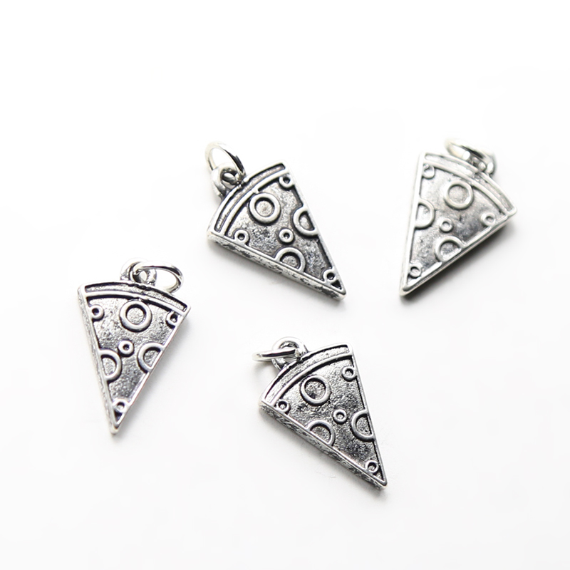 Pizza Antique Silver Charm