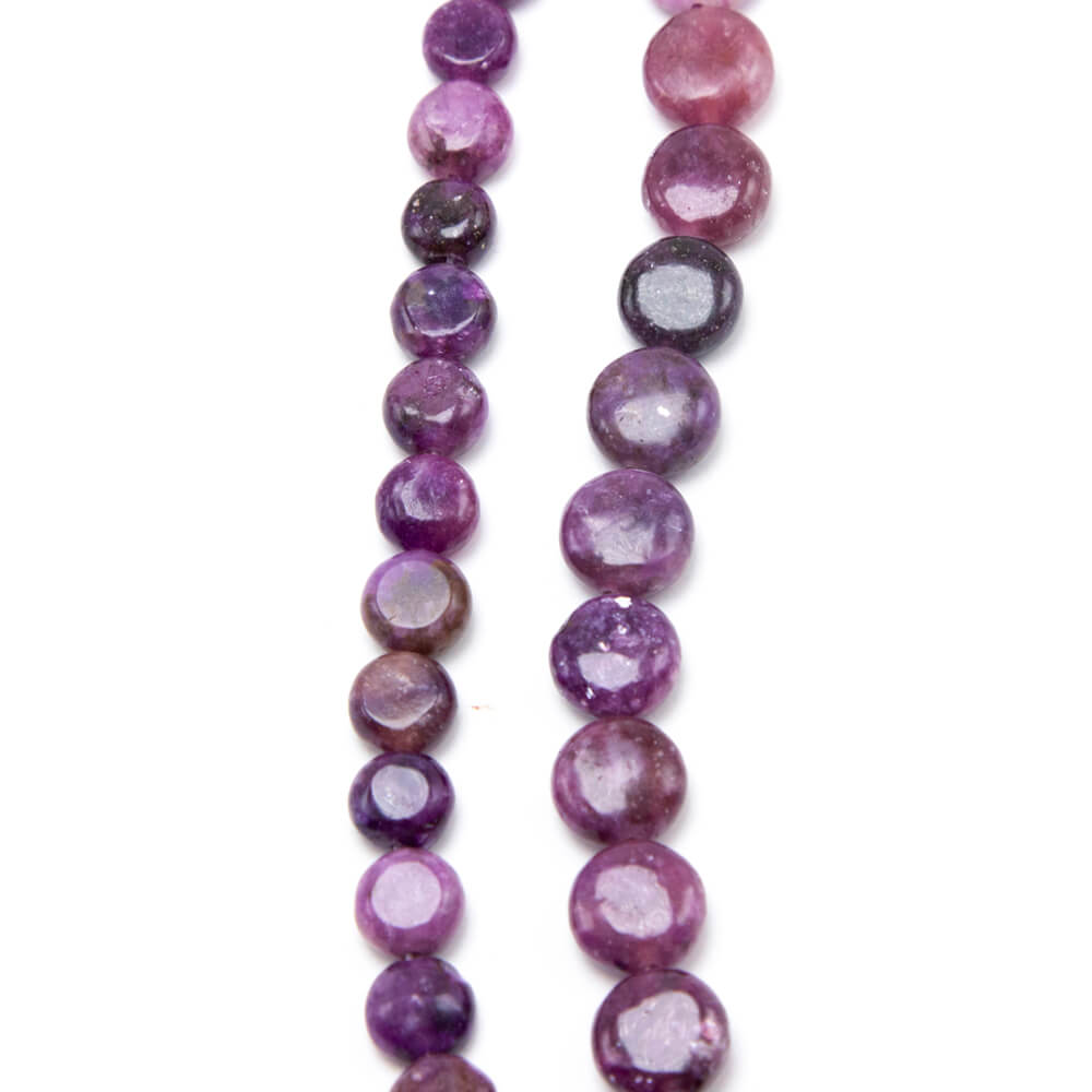 lepidolite Lentil Beads