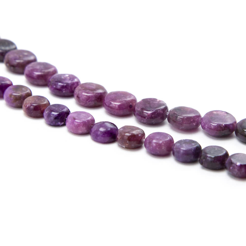 lepidolite Lentil Beads