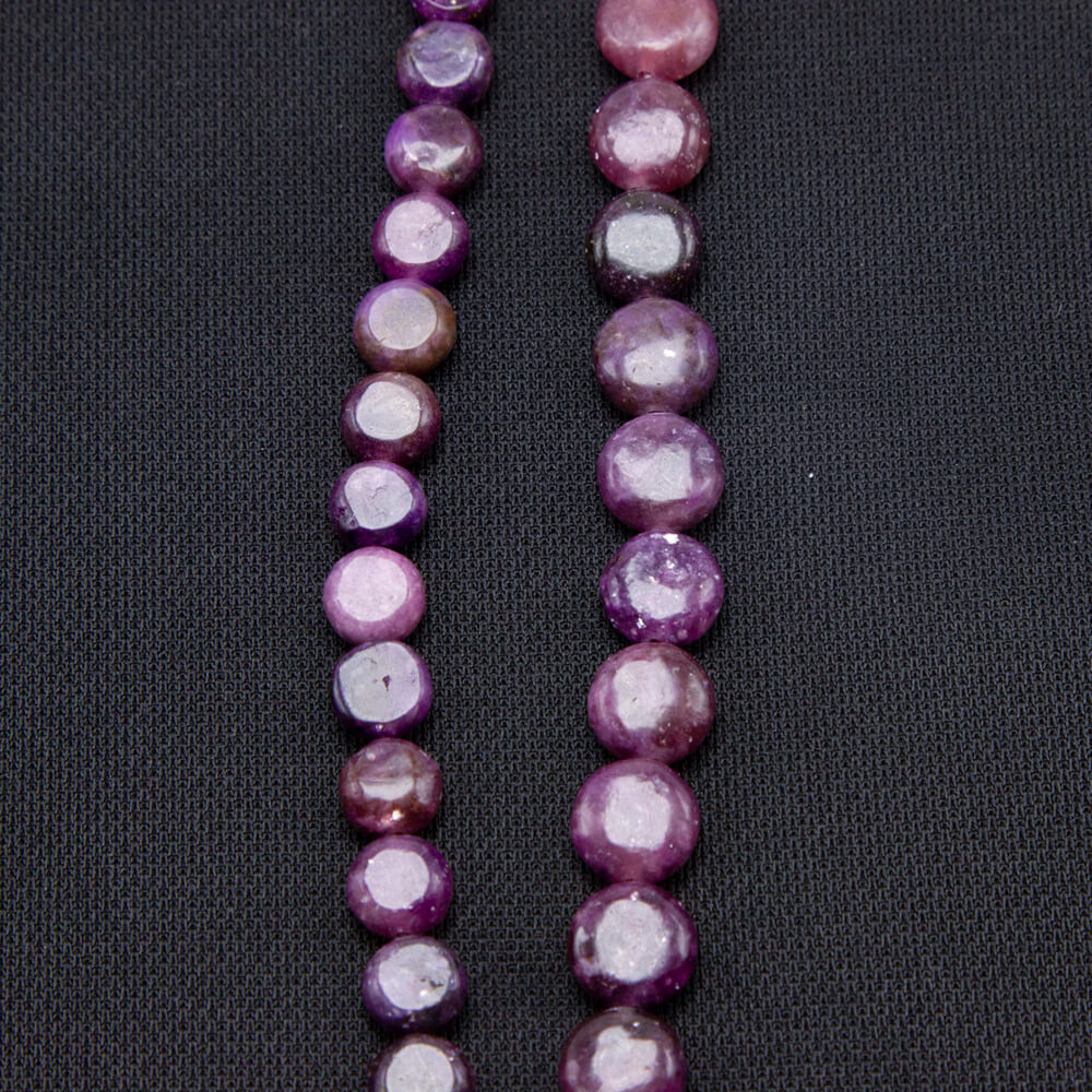 lepidolite Lentil Beads
